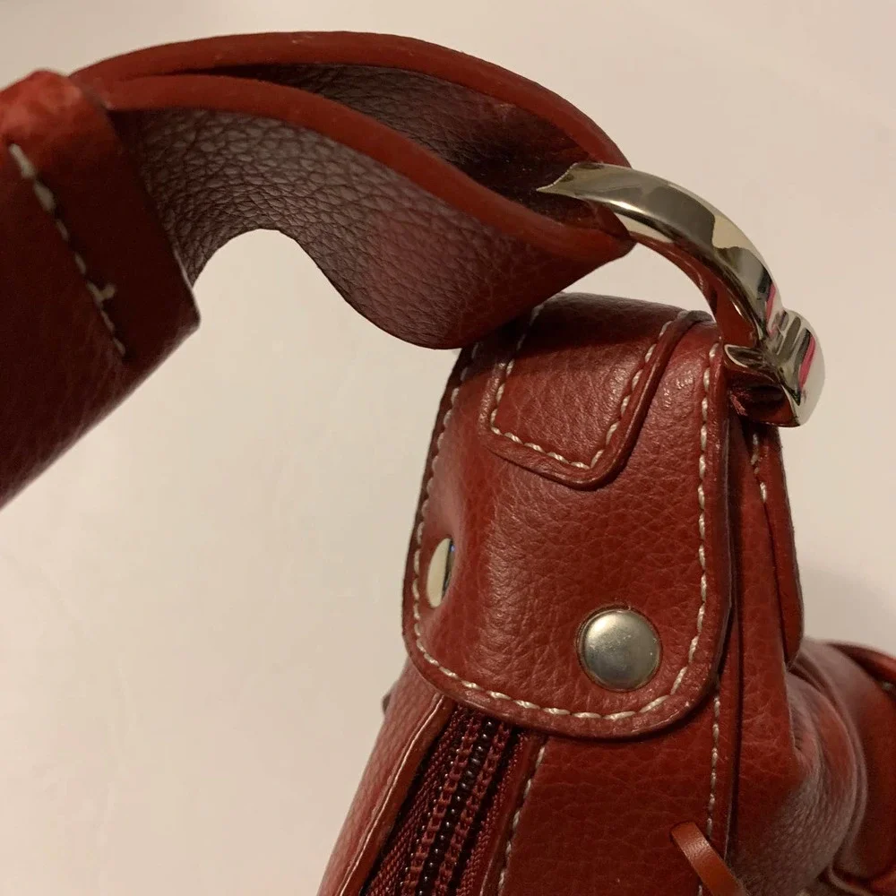 Red Pebbled Leather‎ Satchel NWOT